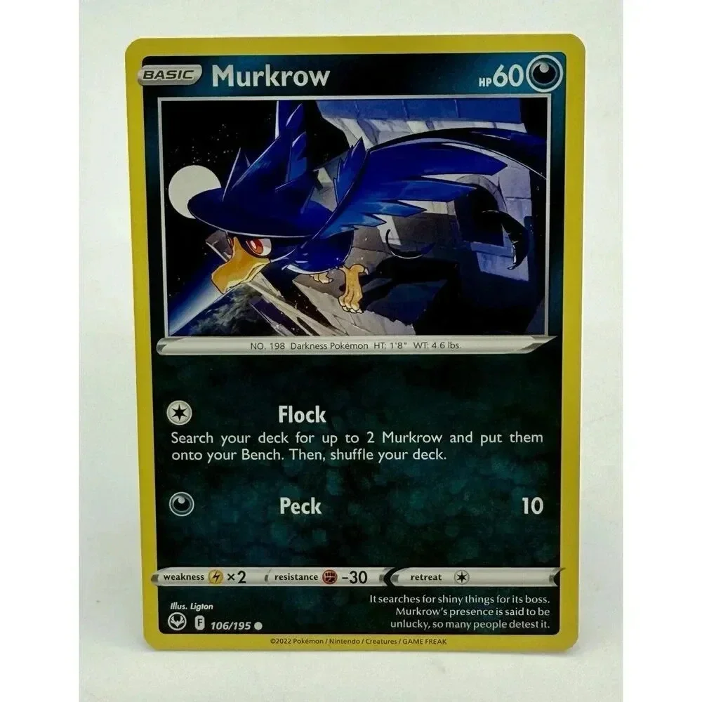 Murkrow 106/195‎ SWSH: Silver Tempest Non-Holo Pokémon TCG Mint Unplayed